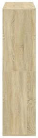 sonoma tölgy színű szerelt fa könyvszekrény 100 x 33 x 125,5 cm