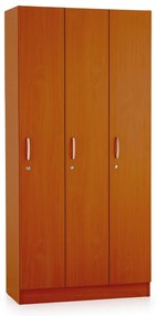 Visio fa szekrény - 3 rekeszes, 90 x 42 x 190 cm, cseresznye
