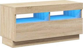 vidaXL sonoma tölgy színű TV-szekrény LED-lámpákkal 80 x 35 x 40 cm