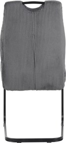 Étkezőszék, szürke/fekete, KELMA