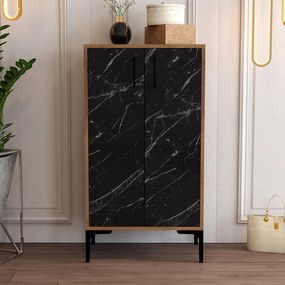 Prag - Walnut, Black Marble