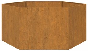 rozsda színű corten acél növénytartó 90 x 90 x 45 cm