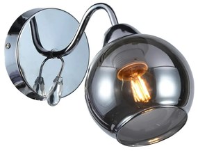 Fali spotlámpa CONNOR 1xE27/15W/230V fényezett króm/szürke