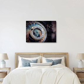 Kép - Orloj, Prága (üvegen) (70x50 cm)