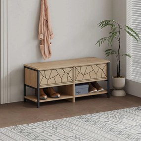 Inola Shoe Bench - Sapphire, Oak