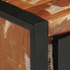 dohányzóasztal többszínű 90x50x36cm tömörfa újrahasznosított fa