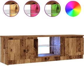 vidaXL antik fa színű szerelt fa TV-szekrény LED-ekkel 120x30x36 cm