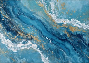 Kép - Világoskék márvány arannyal II. (70x50 cm)