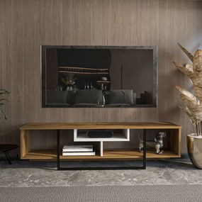 Asal TV-állvány, tölgy-fehér, 149,4 cm
