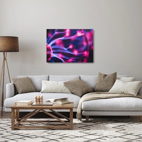 Absztrakt lila kép (üvegen) (70x50 cm)
