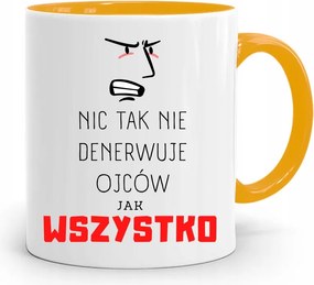 Sárga Bögre Apák Napjára Semmi Sem Idegesít Annyira A fényképes nyomattal