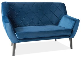Kier kanapé, kétüléses, kék / fekete