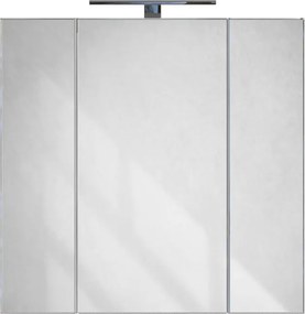Piramida AKVA Tükrös fürdőszobai szekrény - LED világítással - 75 x 69 x 15 cm