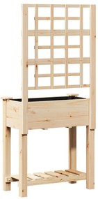 Kerti Virágtartó Kápolnával és Polccal 71x37x152 cm Tömör Fenyő