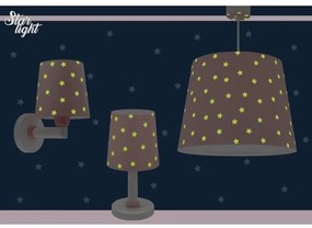 Dalber 82212S - Gyermekcsillár STAR LIGHT 1xE27/60W/230V rózsaszín