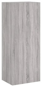 4 darab szürke sonoma színű szerelt fa fali TV-bútor