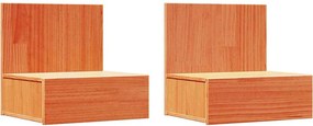 vidaXL Éjjeli asztal fiókkal 2 pcs Faggyú barna 42 x 32,5 x 40 cm