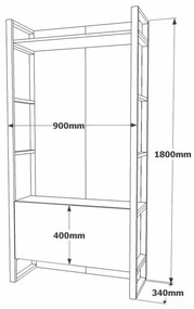 Mea Atlantic Pine előszoba szett