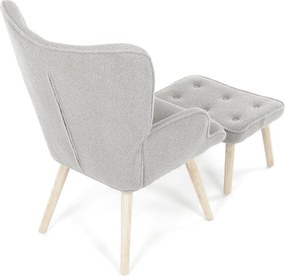 Relaxační křeslo, šedá, látka bouclé, AK-319 GREY2