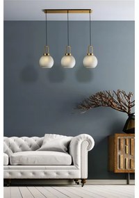 Searchlight 36632-3AC - Csillár zsinóron SNOWDROP 3xE27/60W/230V sárgaréz