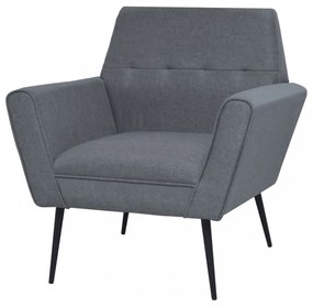 vidaXL világosszürke acél és szövet fotel