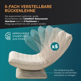 Relaxációs fotel, szövet, krém