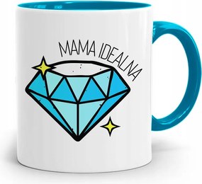 Kék Bögre Anyukáknak Anya Tökéletes Ajándék fényképes nyomattal