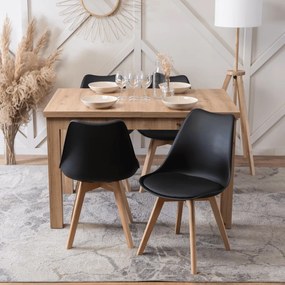 Bővíthető étkezőasztal 120–160 cm Artisan tölgy színben – SKUBI