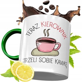 Zöld Bögre Vezetőnek Születésnapra Ajándék fényképes nyomtatással