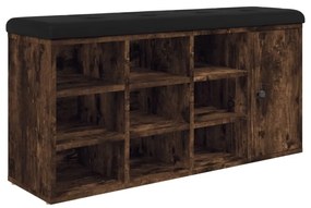 füstös tölgy színű szerelt fa cipőpad 102 x 32 x 50 cm