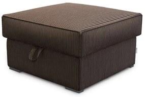 Sötétbarna SMART COSARO tárolós puff, 65x65 cm