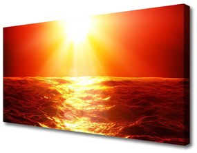 Vászonfotó Sunset Sea Wave 140x70 cm