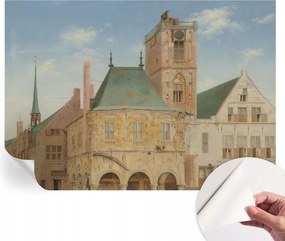 Öntapadós fotótapéta Falra 3D Loft Antik városháza 312x219 cm