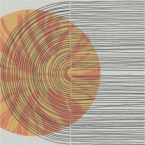 Flizelina Dekoratív Fotótapéta Hálószoba Kör vonalakkal 250x250 Ragasztó