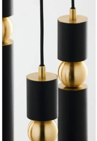 Jupiter 2014 - Csillár zsinóron ALAS 5xGU10/10W/230V fekete/arany