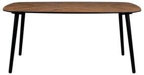 Étkezőasztal diófa dekoros asztallappal 90x165 cm Clover – Dutchbone