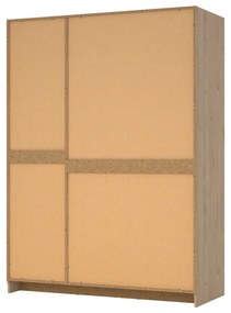 Natúr színű ruhásszekrény tölgyfa dekorral 147x200 cm Billund – Tvilum