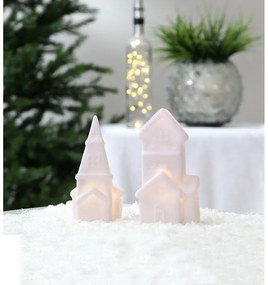 Fehér fénydekoráció készlet karácsonyi mintával 2 db-os Polly – Star Trading