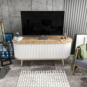 TV szekrény Stor - Oud Oak, White