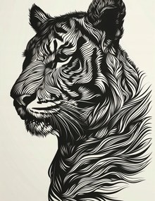 Poszter 50x65cm Tigris fütyülés