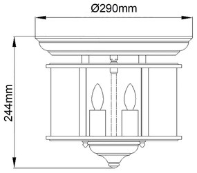 Hinkley HK-GENTRY-F-PN - Mennyezeti lámpa GENTRY 3xE14/40W/230V fényezett króm