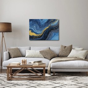 Kép - Kék-arany absztrakció (70x50 cm)