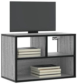 szürke sonoma színű szerelt fa TV-szekrény 60 x 31 x 39,5 cm