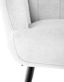 Fotel lábtartóval, világos szürke Velvet szövet/fekete, HABEN