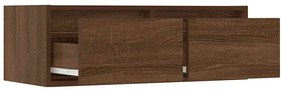 TV szekrény LED világítással barna tölgyfa 75x35,5x25 cm
