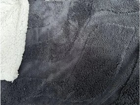 Luxus mikroplüss sherpa pléd NESTIVE sötétszürke Méret: 150 x 200 cm