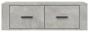 betonszürke szerelt fa függő TV-szekrény 80 x 36 x 25 cm