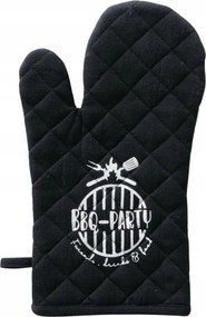 Konyhai Védőkesztyű Pamut Fekete Univerzális 33X18X1,5 CM Bbq