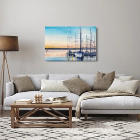 Kép - Csónakázás, akvárium (90x60 cm)