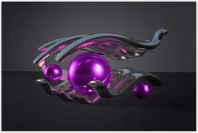 Poszterek 120x80 Lila gömbök